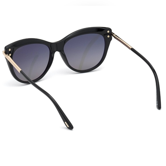 NEW TOM FORD WOMEN BLACK CAT EYE SUNGLASSES KIRA TF821 01B SUNGLASSES FT0821/S - Picture 5 of 6